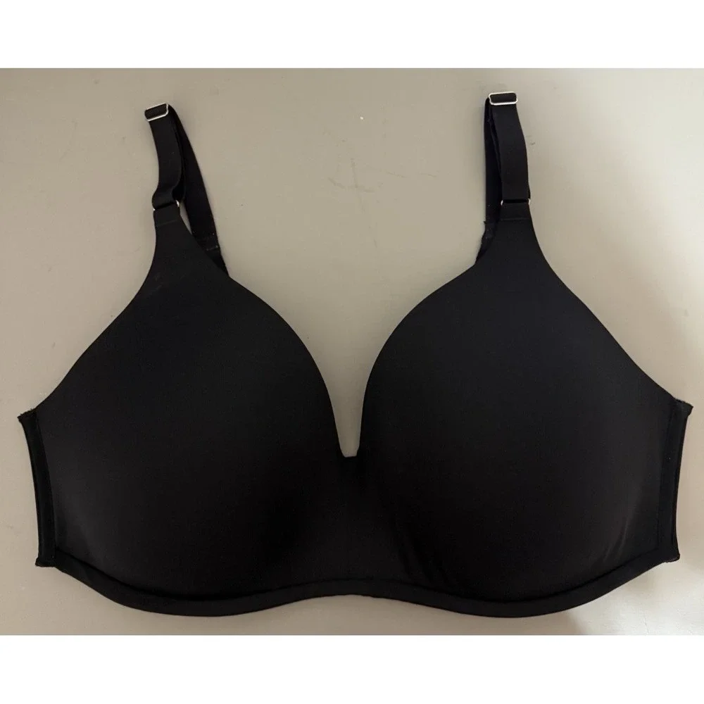 Soma Women's Size‎ 38DD Black Vanishing Back 360 Wireless Ultra-Thin Padding Bra